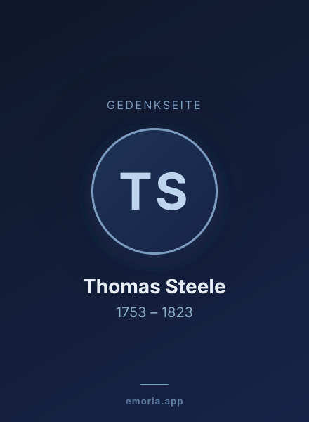 Gedenkportrait von Thomas Steele