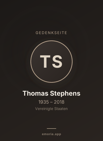 Gedenkportrait von Thomas Stephens