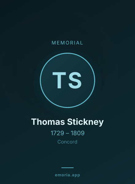 Memorial portrait of Thomas Stickney
