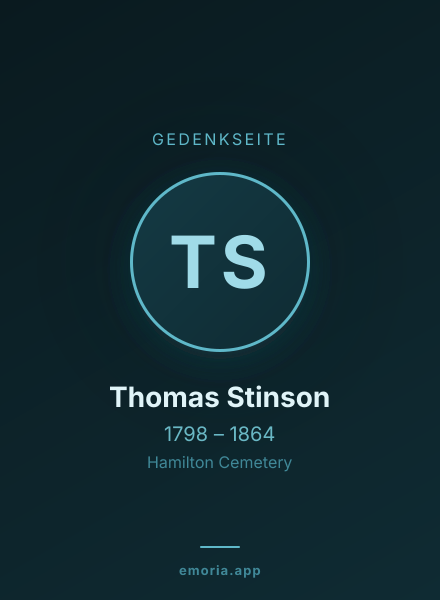 Gedenkportrait von Thomas Stinson