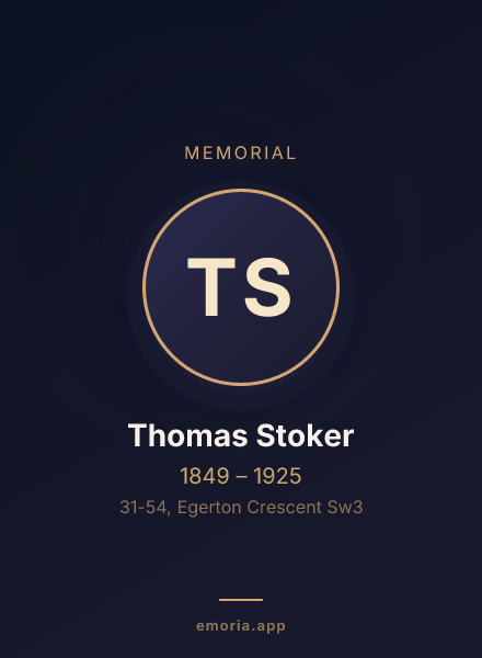 Memorial portrait of Thomas Stoker