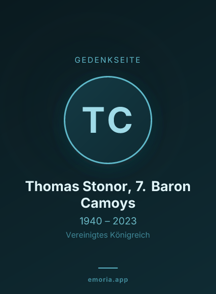 Gedenkportrait von Thomas Stonor, 7. Baron Camoys