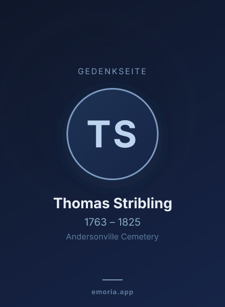 Gedenkportrait von Thomas Stribling