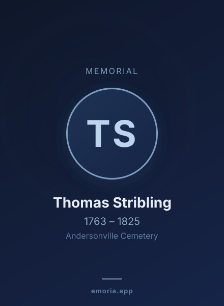 Memorial portrait of Thomas Stribling