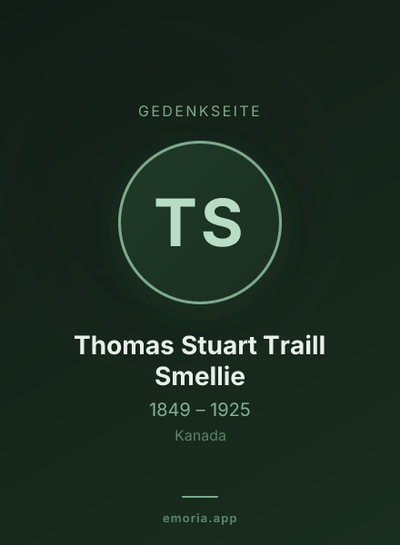 Gedenkportrait von Thomas Stuart Traill Smellie