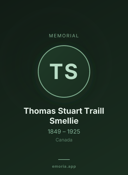 Memorial portrait of Thomas Stuart Traill Smellie