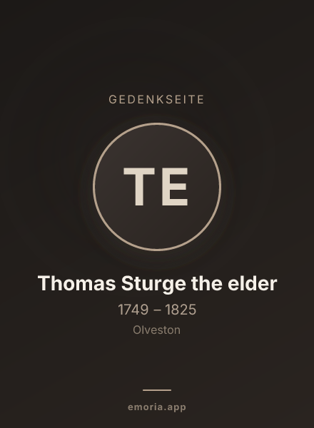 Gedenkportrait von Thomas Sturge the elder