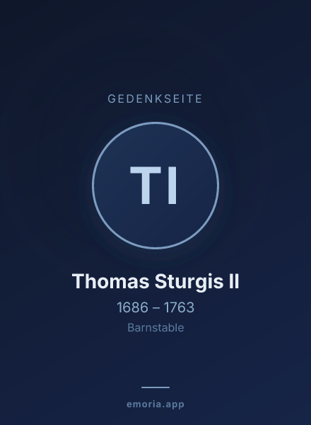 Gedenkportrait von Thomas Sturgis II