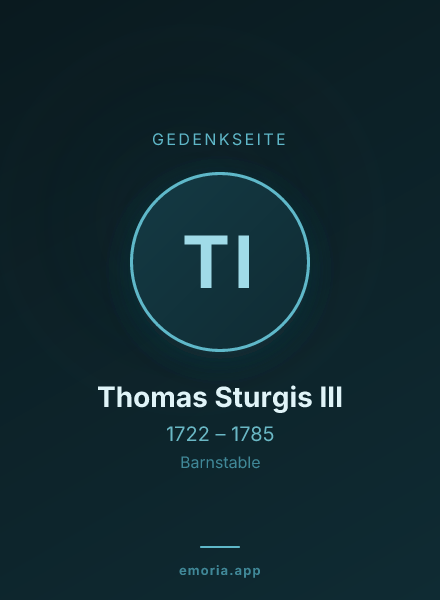 Gedenkportrait von Thomas Sturgis III