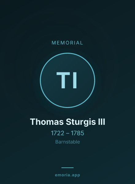 Memorial portrait of Thomas Sturgis III