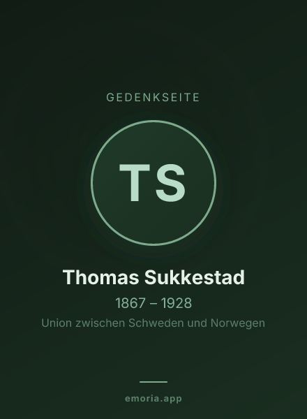Gedenkportrait von Thomas Sukkestad