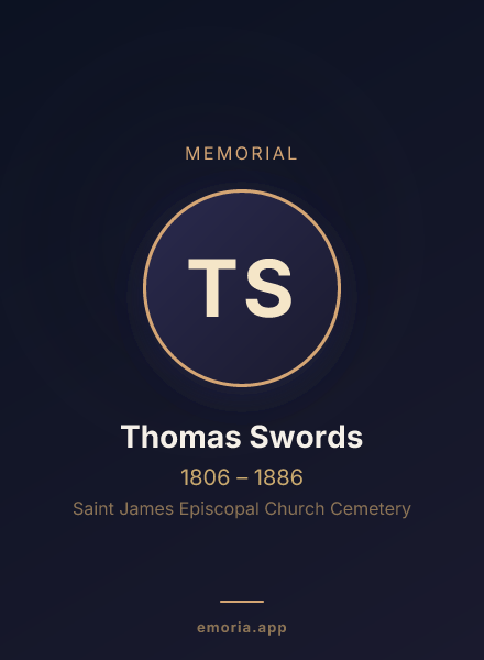 Memorial portrait of Thomas Swords