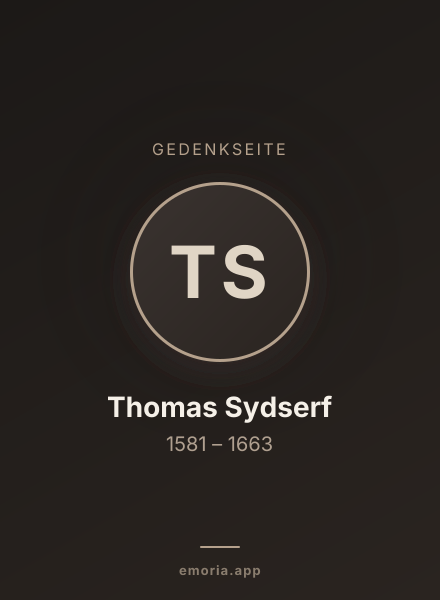 Gedenkportrait von Thomas Sydserf