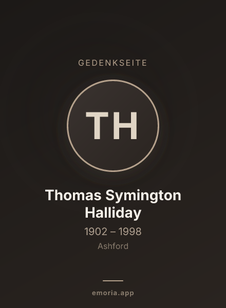 Gedenkportrait von Thomas Symington Halliday