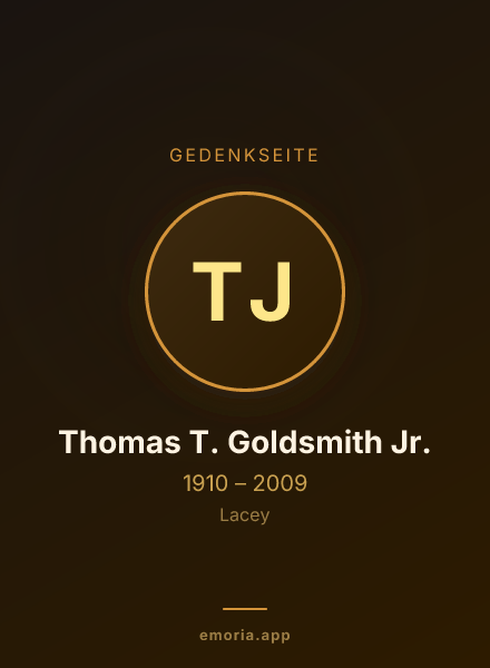 Gedenkportrait von Thomas T. Goldsmith Jr.