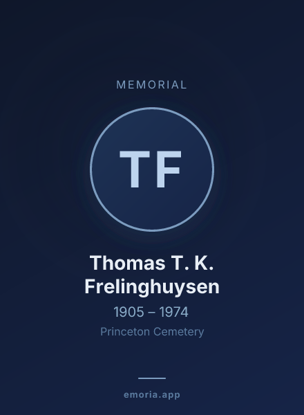 Memorial portrait of Thomas T. K. Frelinghuysen