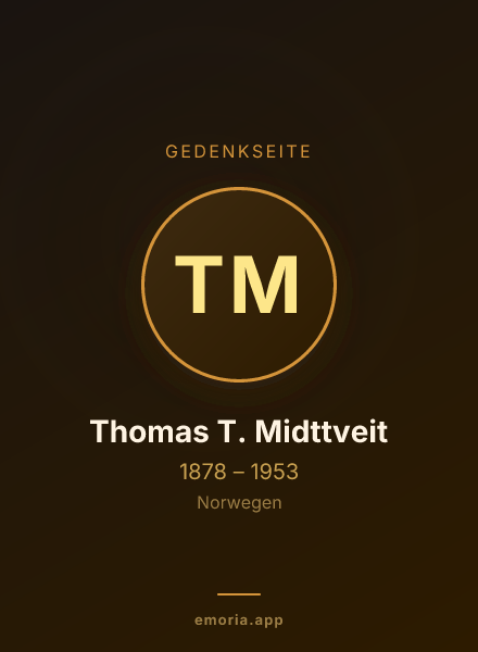 Gedenkportrait von Thomas T. Midttveit
