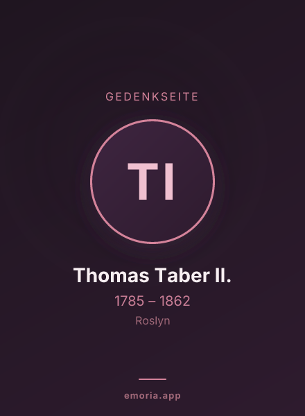Gedenkportrait von Thomas Taber II.