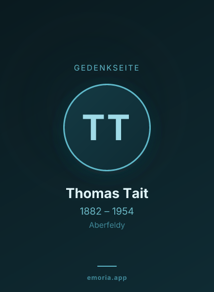Gedenkportrait von Thomas Tait