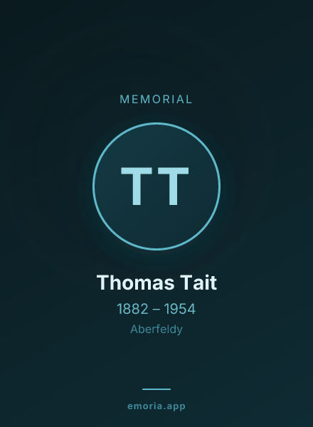 Memorial portrait of Thomas Tait