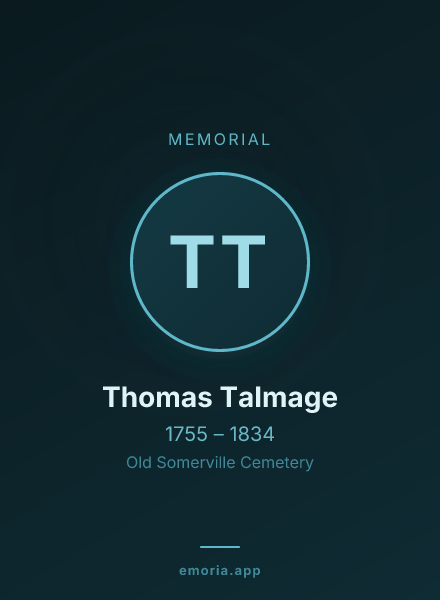Memorial portrait of Thomas Talmage
