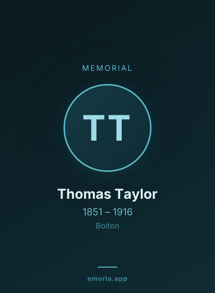 Memorial portrait of Thomas Taylor
