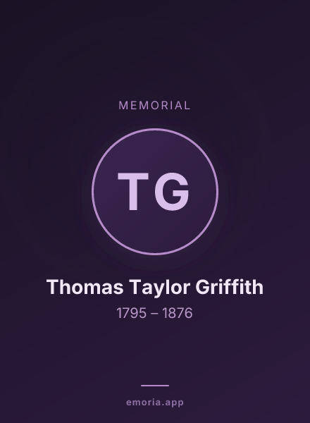 Memorial portrait of Thomas Taylor Griffith