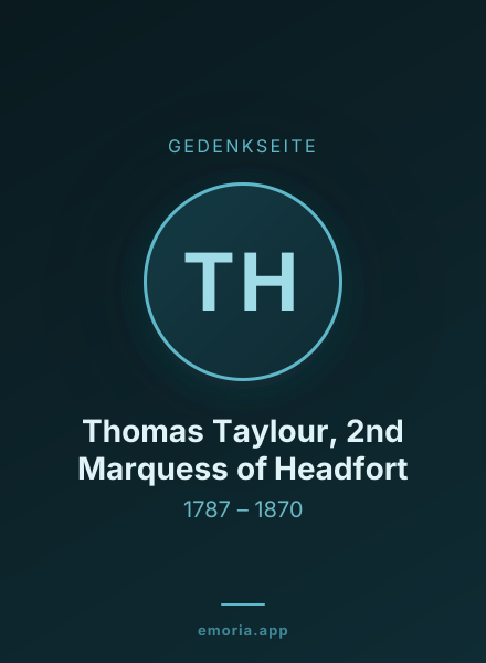Gedenkportrait von Thomas Taylour, 2nd Marquess of Headfort
