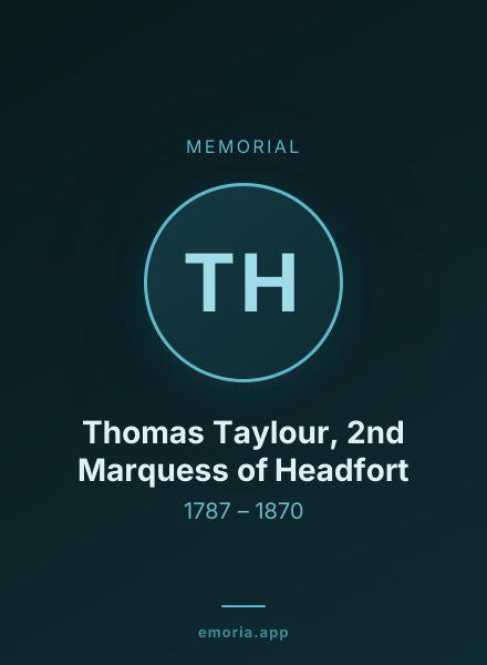 Memorial portrait of Thomas Taylour, 2nd Marquess of Headfort