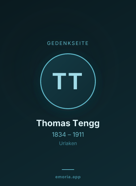 Gedenkportrait von Thomas Tengg