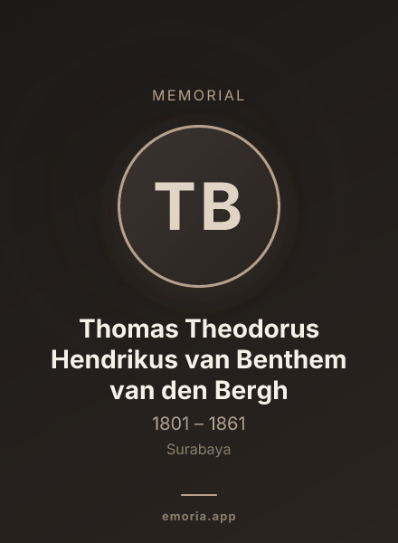 Memorial portrait of Thomas Theodorus Hendrikus van Benthem van den Bergh
