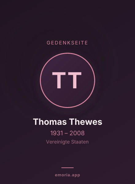 Gedenkportrait von Thomas Thewes
