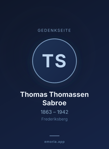 Gedenkportrait von Thomas Thomassen Sabroe