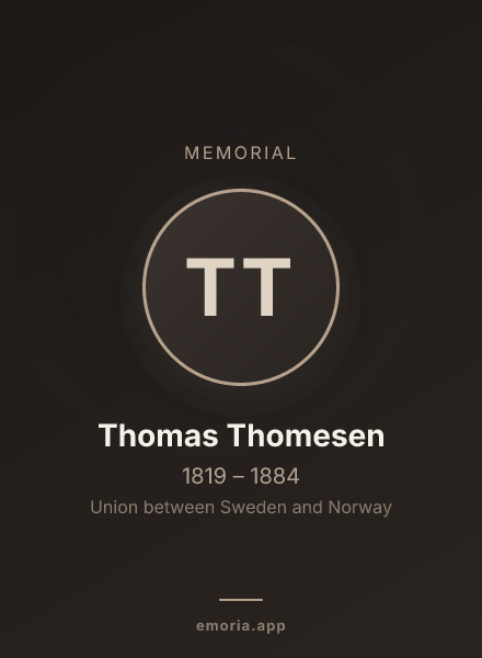 Memorial portrait of Thomas Thomesen