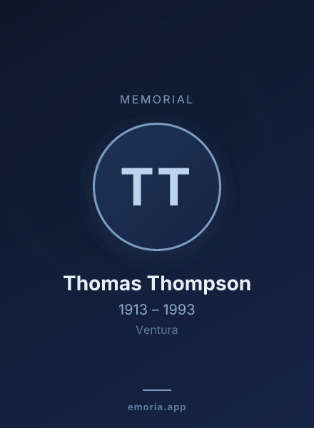 Memorial portrait of Thomas Thompson