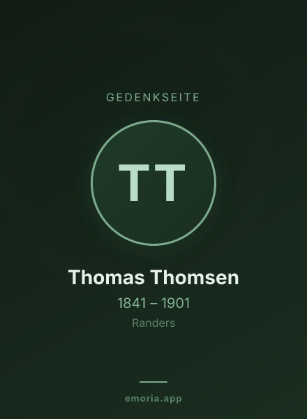 Gedenkportrait von Thomas Thomsen
