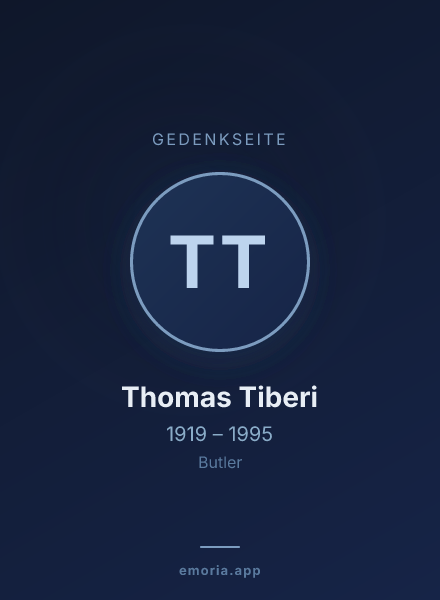 Gedenkportrait von Thomas Tiberi