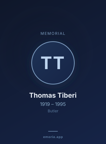 Memorial portrait of Thomas Tiberi