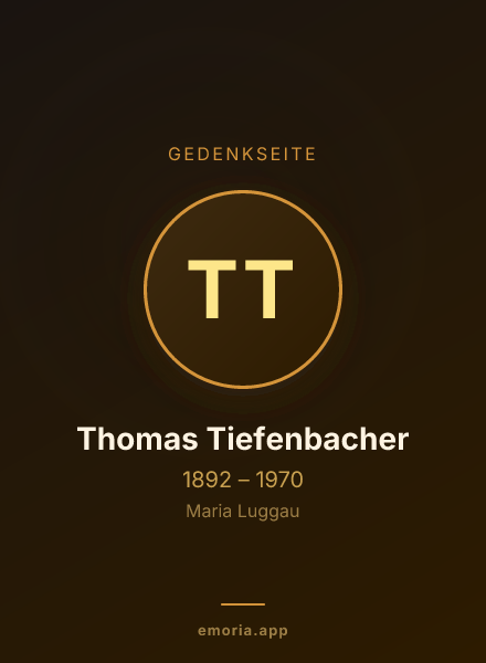 Gedenkportrait von Thomas Tiefenbacher
