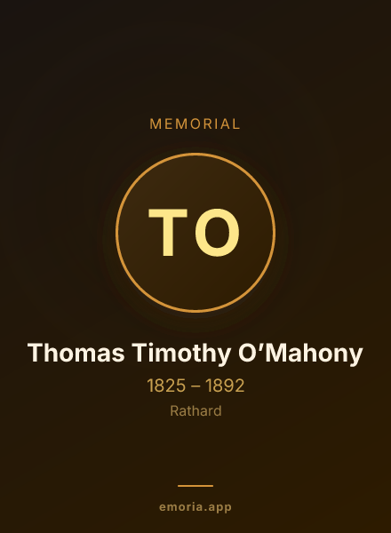 Memorial portrait of Thomas Timothy O’Mahony