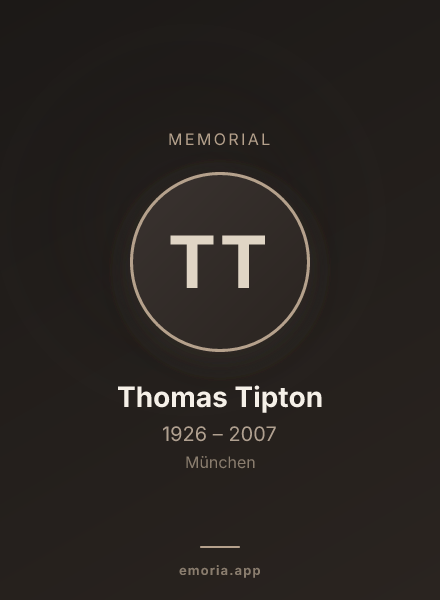 Memorial portrait of Thomas Tipton