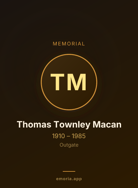 Memorial portrait of Thomas Townley Macan