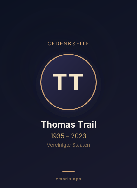 Gedenkportrait von Thomas Trail