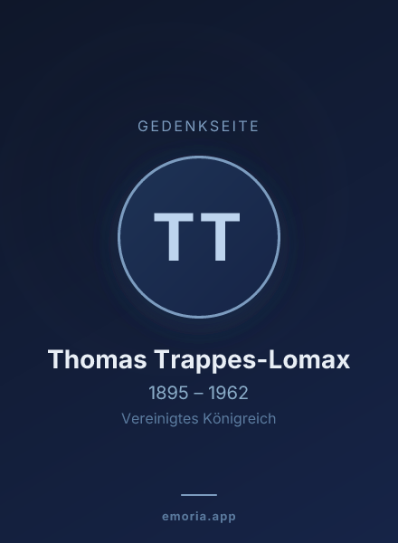 Gedenkportrait von Thomas Trappes-Lomax