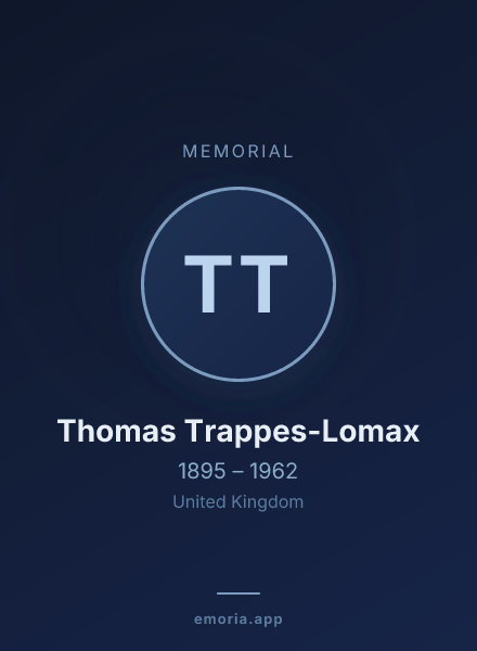 Memorial portrait of Thomas Trappes-Lomax