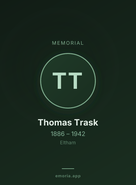 Memorial portrait of Thomas Trask
