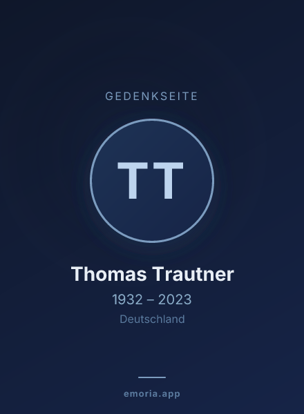 Gedenkportrait von Thomas Trautner