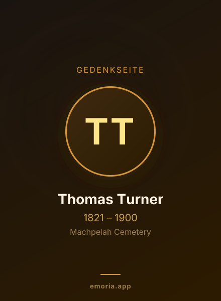 Gedenkportrait von Thomas Turner