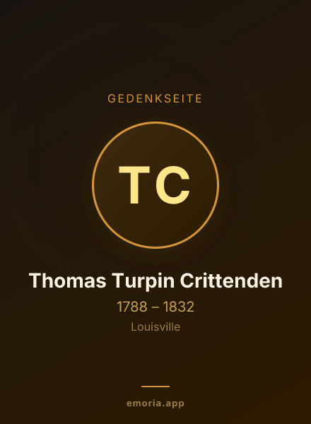 Gedenkportrait von Thomas Turpin Crittenden