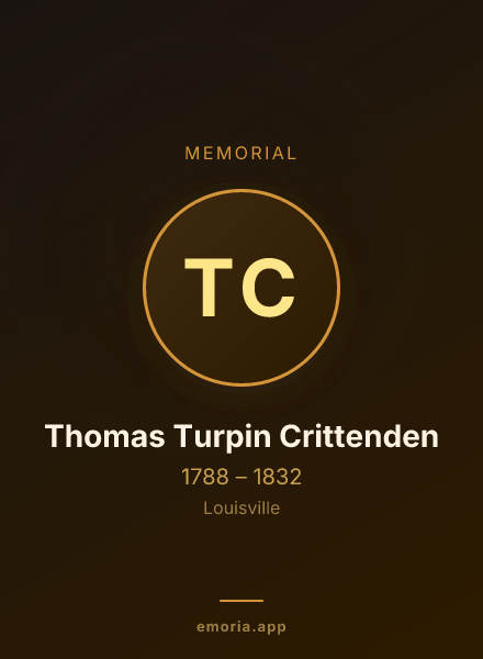 Memorial portrait of Thomas Turpin Crittenden